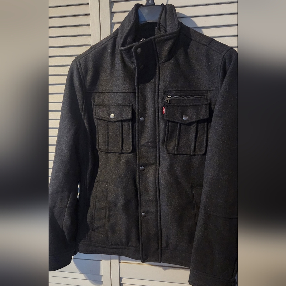 Levi's Men's Wool Blend Military Jacket New With Tags